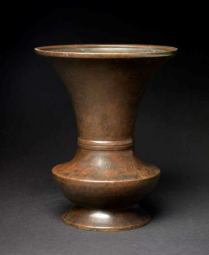 Bronze Flower Vase, Edo period